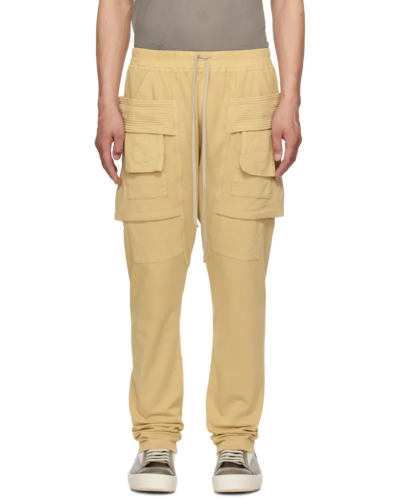DRKSHDW by Rick Owens Beige Hollywood Creatch Cargo Drawstring Pants 81