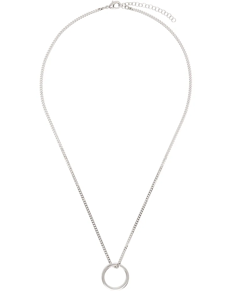 Maison Margiela Minimal Logo Ring Pendant Necklace 951