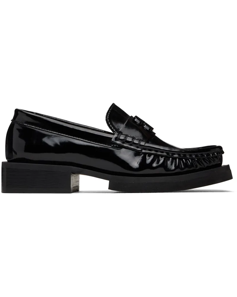 Ganni Black Butterfly Logo Loafers Black