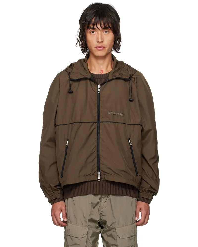Robyn Lynch Brown Lightweight Recycled Nylon Jacket Brown
