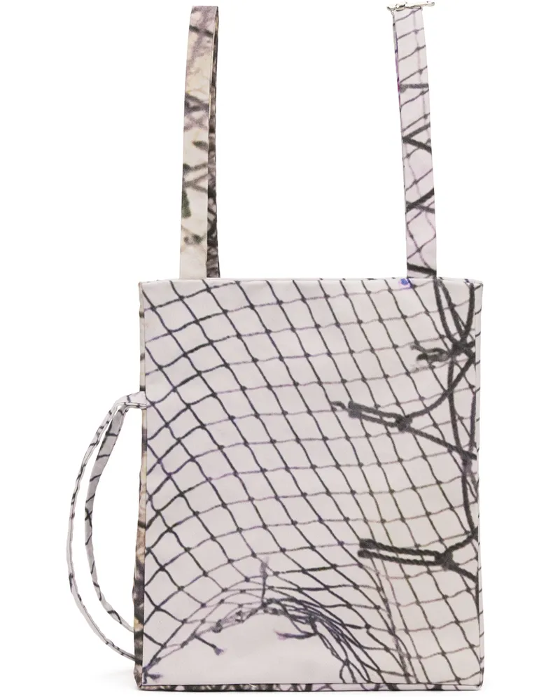 SERAPIS Purple Printed Tote Multi