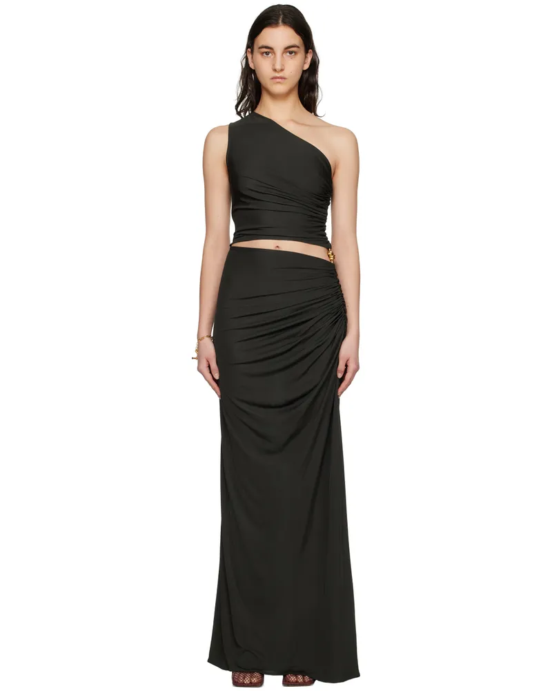 Bottega Veneta Green Gathered Maxi Dress 3350