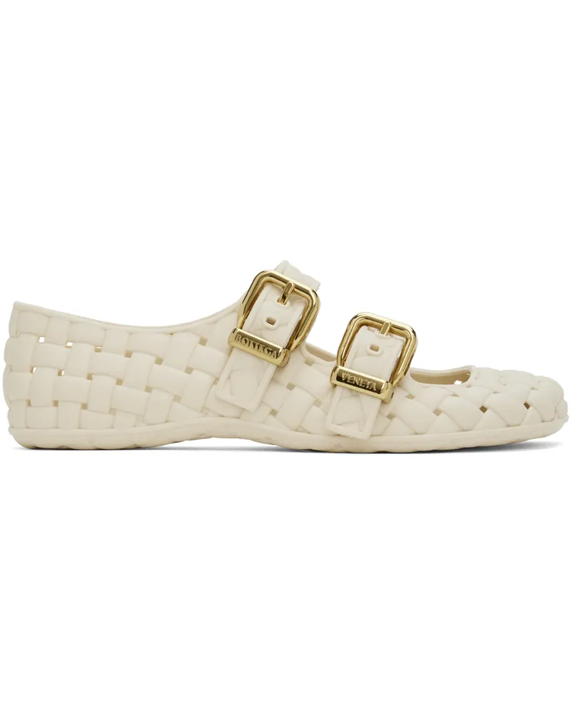 Bottega Veneta Off-White Amy Mary-Jane Ballerina Flats 9031