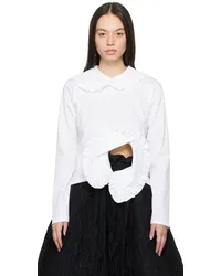 Noir Kei Ninomiya White Peter Pan Collar Polo White