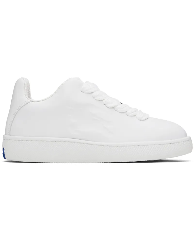Burberry White Leather Box Sneakers White