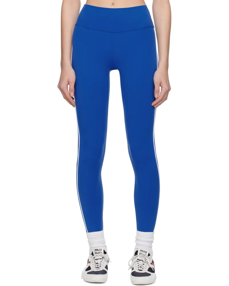 SPORTY & RICH Navy Bold Health Leggings 3743
