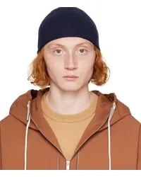 Jil Sander Navy Rolled Edge Beanie -