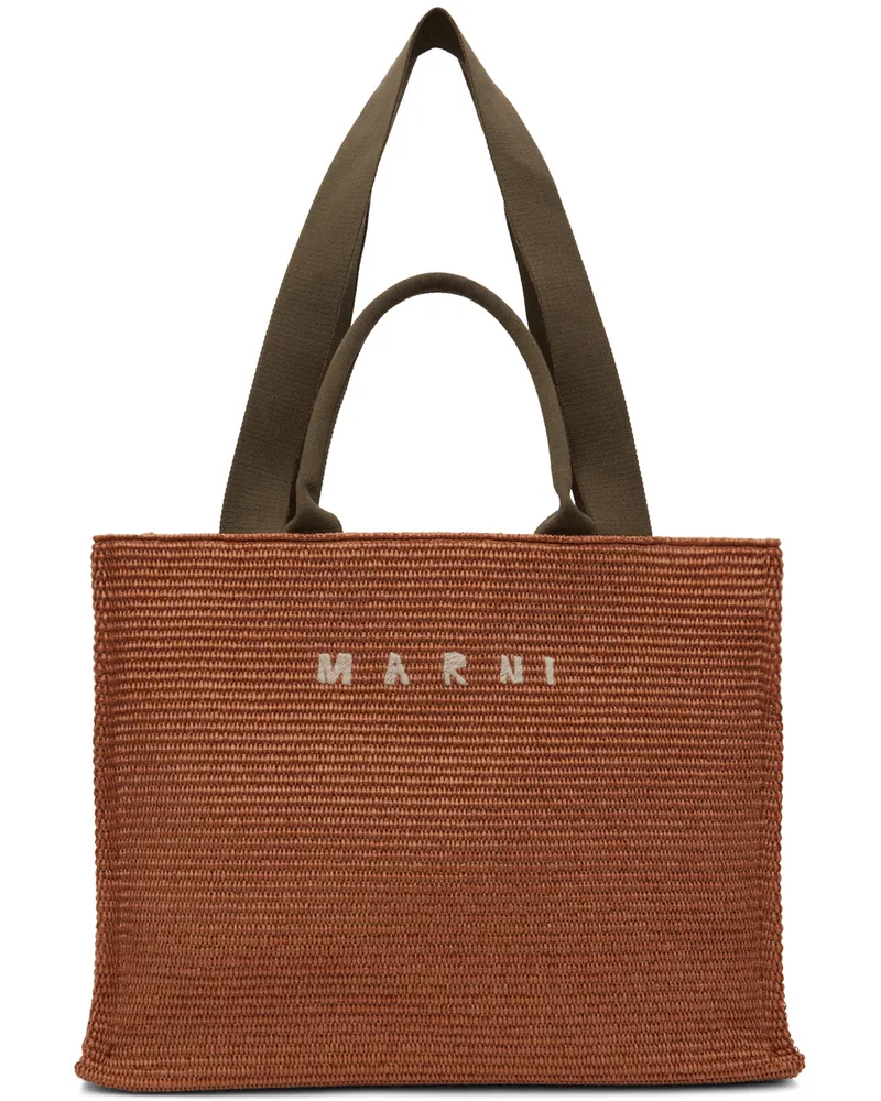 Marni Orange Large Basket Tote Zo750