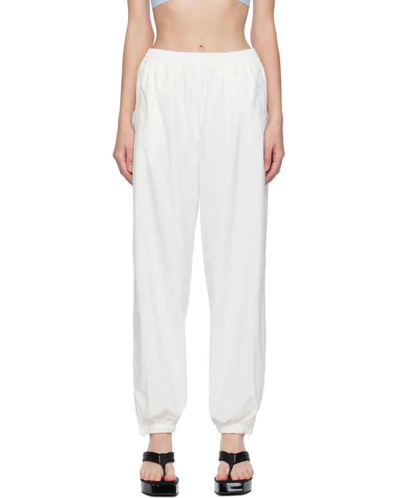 Alexander Wang White Elasticized Track Pants 100