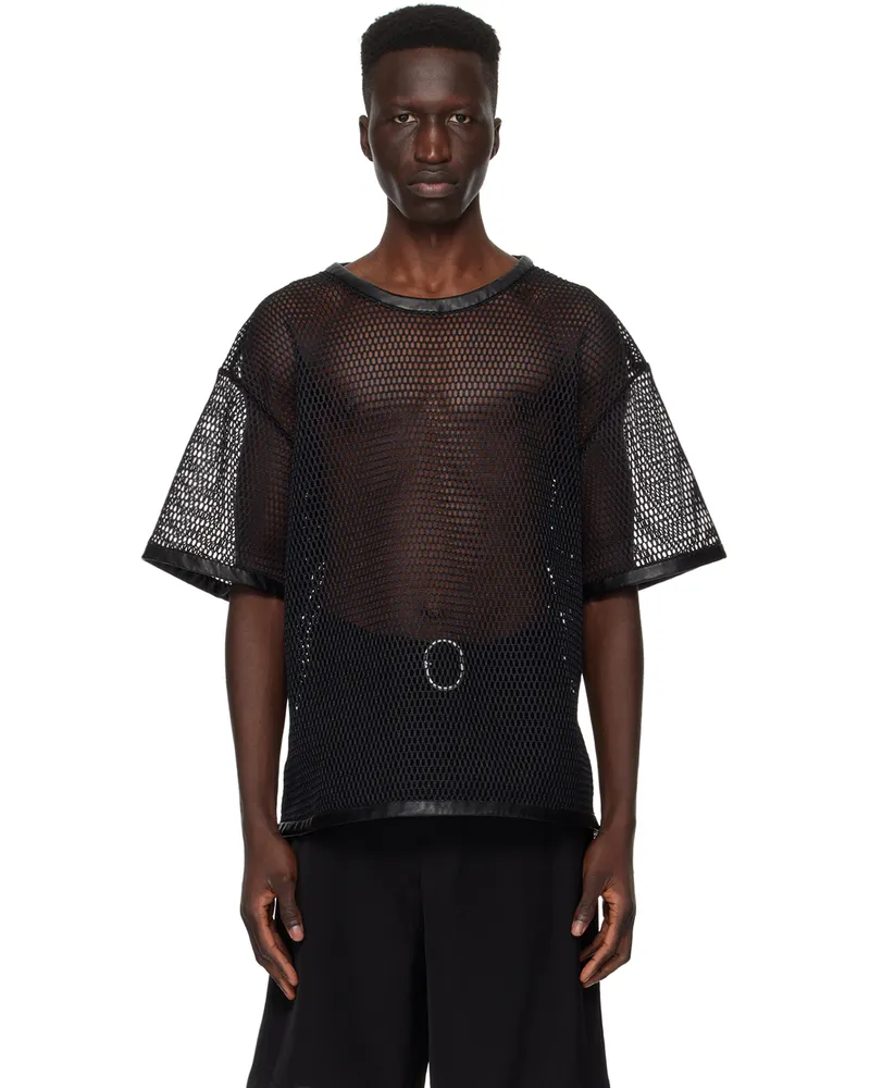 Jil Sander Black Open T-Shirt 001