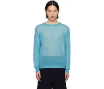 Blue Semi-sheer Sweater