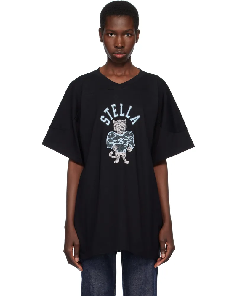 Stella McCartney Black Leopard Mascot T-shirt 1000