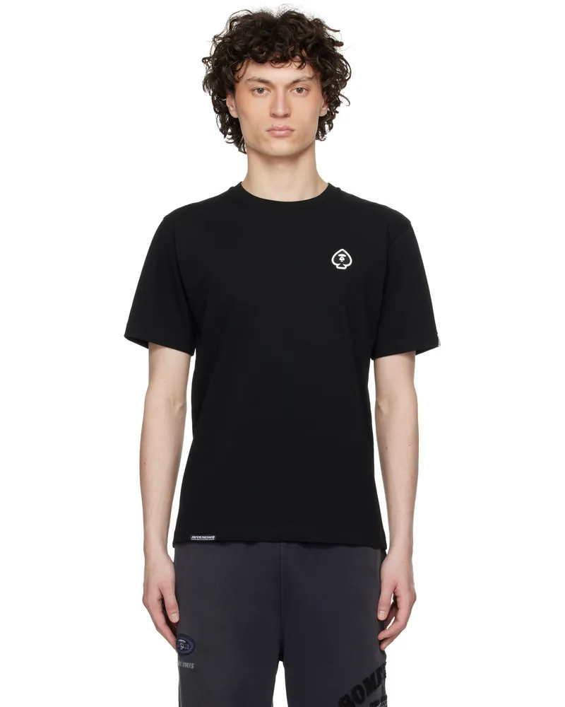 AAPE by A Bathing Ape Black Spades 'AAPE Now' T-shirt Bkx