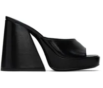 Black Slice Heeled Sandals