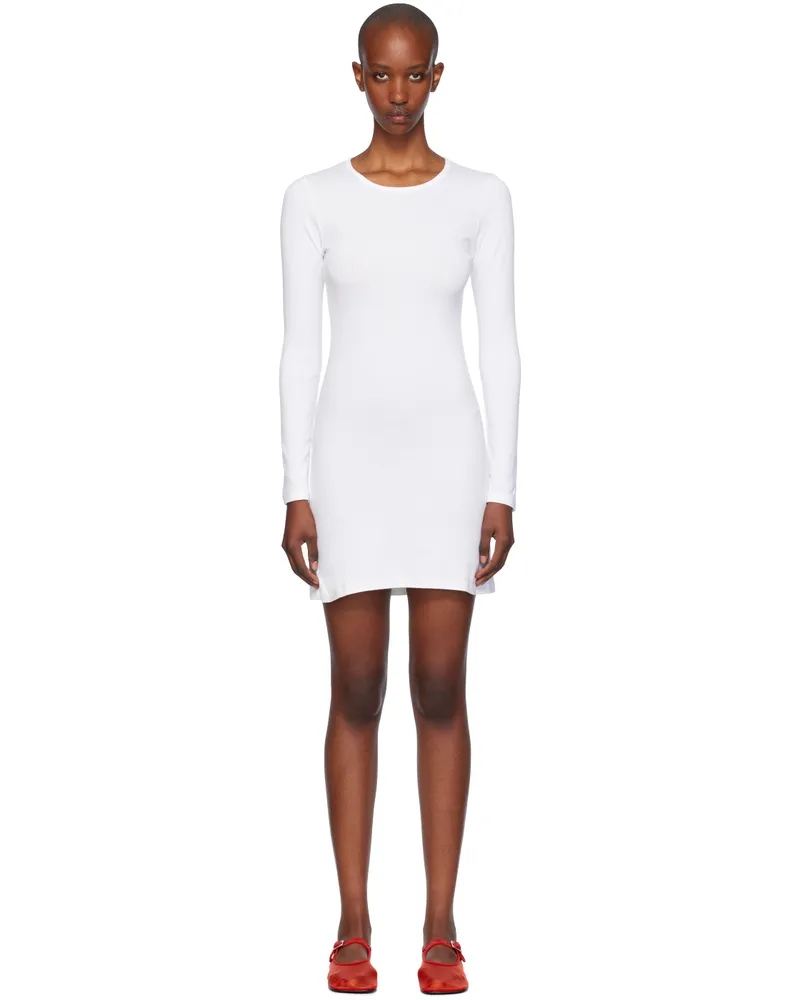 Gil Rodriguez White Long Sleeve Bellevue Minidress White