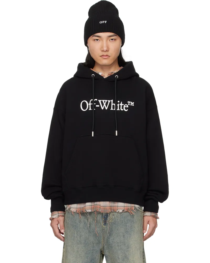 OFF-WHITE Black Big Bookish Skate Hoodie Black