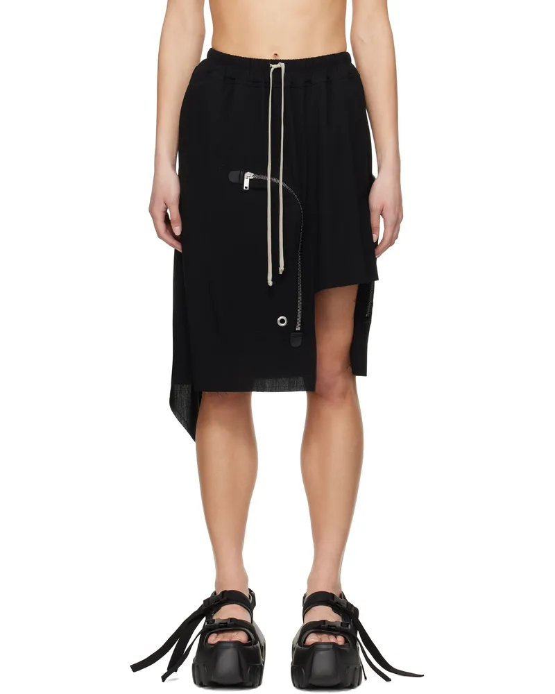 Rick Owens Black Hollywood Dracca Midi Skirt 09