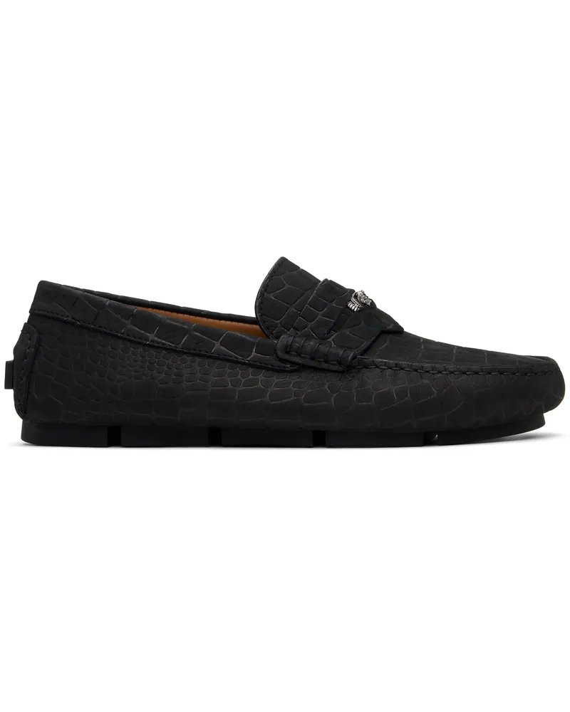 Versace Black Driver Loafers 1b00e-black-rutheniu