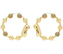 Gold 'The Monogram Ball Chain Hoop' Earrings