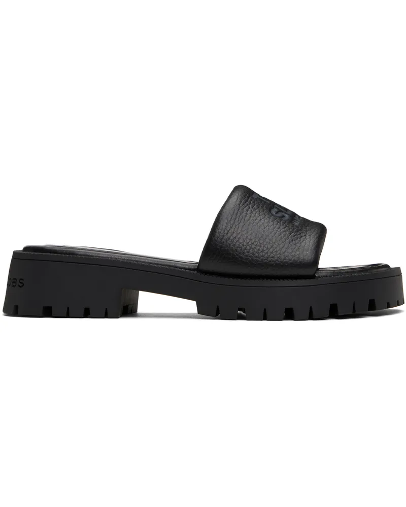 Marc Jacobs Black 'The Lug Sole Slide' Sandals 001
