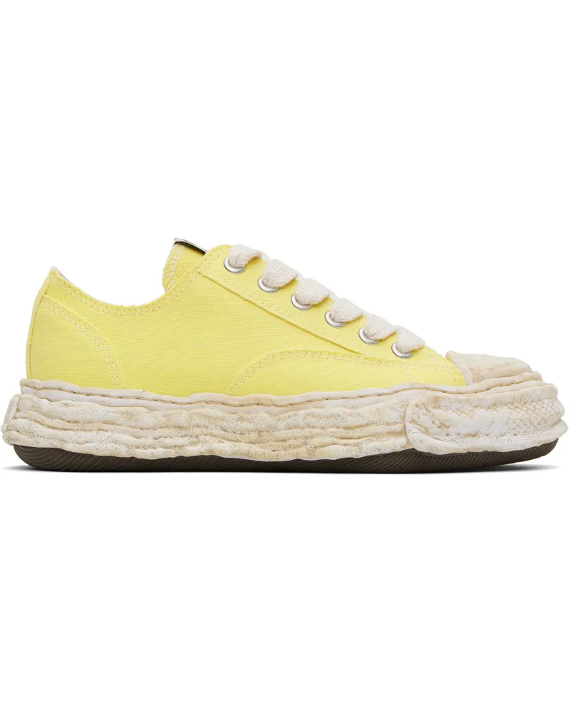 MIHARAYASUHIRO Yellow 'Peterson23' OG Sole Garment Dyed Canvas Sneakers Yellow