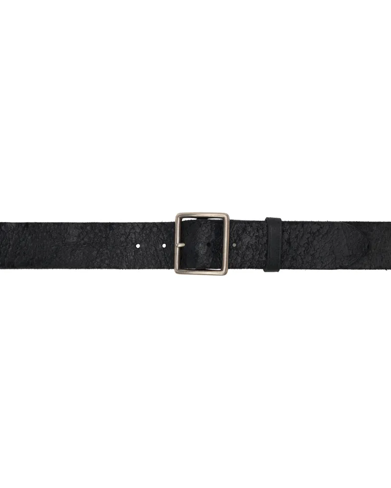 RRL Black Distressed Leather Belt Vintage