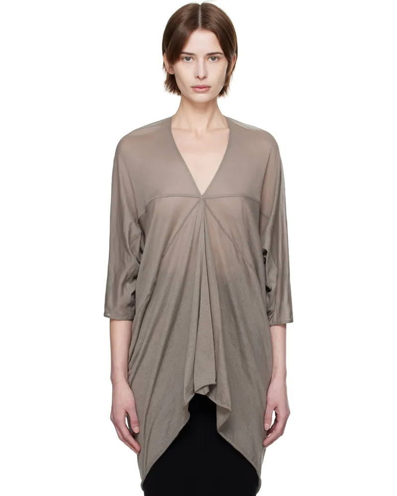 Rick Owens Gray Hollywood Kite Blouse 34