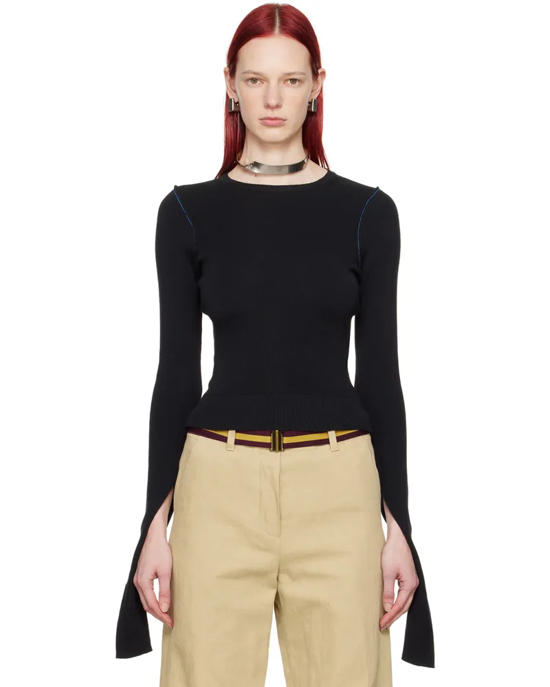 Maison Margiela Black Inverted Seam Sweater 900