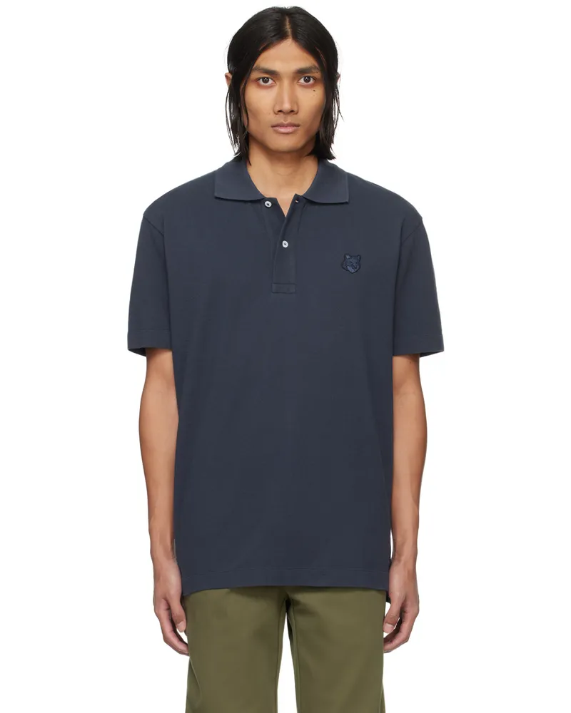 Kitsuné Navy Bold Fox Head Polo P476