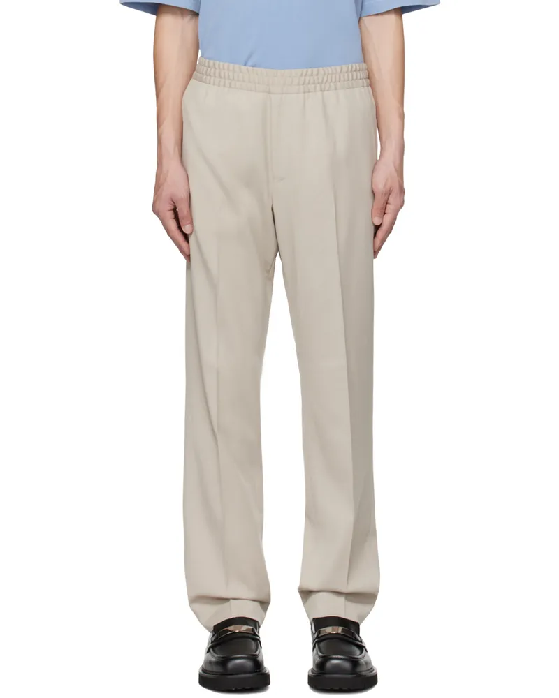 Filippa K Beige Terry Trousers Grey