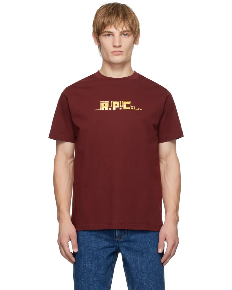 A.P.C. Burgundy Snake T-shirt Gac