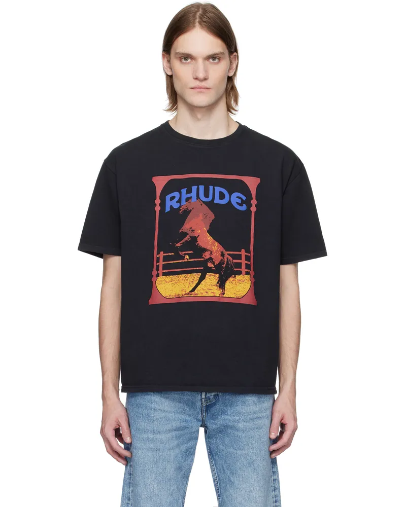 RHUDE Black 'Rhude' Cadre T-shirt Vtg