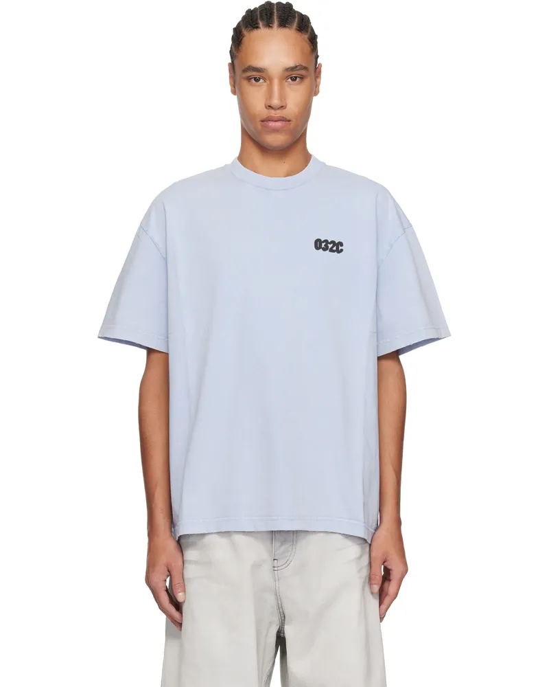 032c Blue '032c' Loves T-shirt Faded