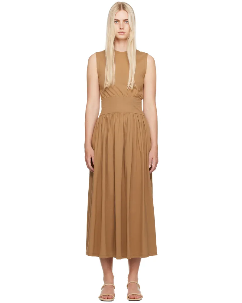 Totême SSENSE Exclusive Brown Tee Midi Dress 033