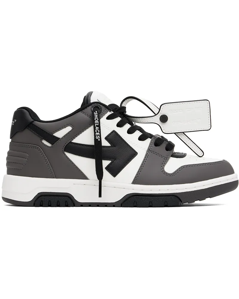 OFF-WHITE White & Gray Out Of Office Sneakers Dark