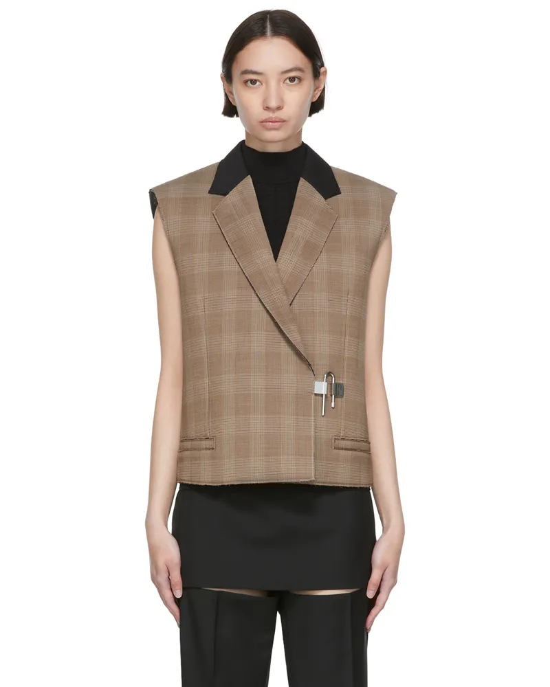Givenchy Brown Wool Sleeveless Blazer 234