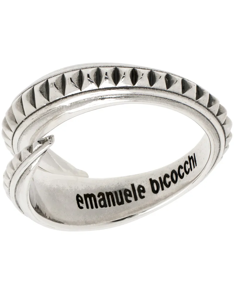 Emanuele Bicocchi Silver Pyramid Spiral Ring Silver
