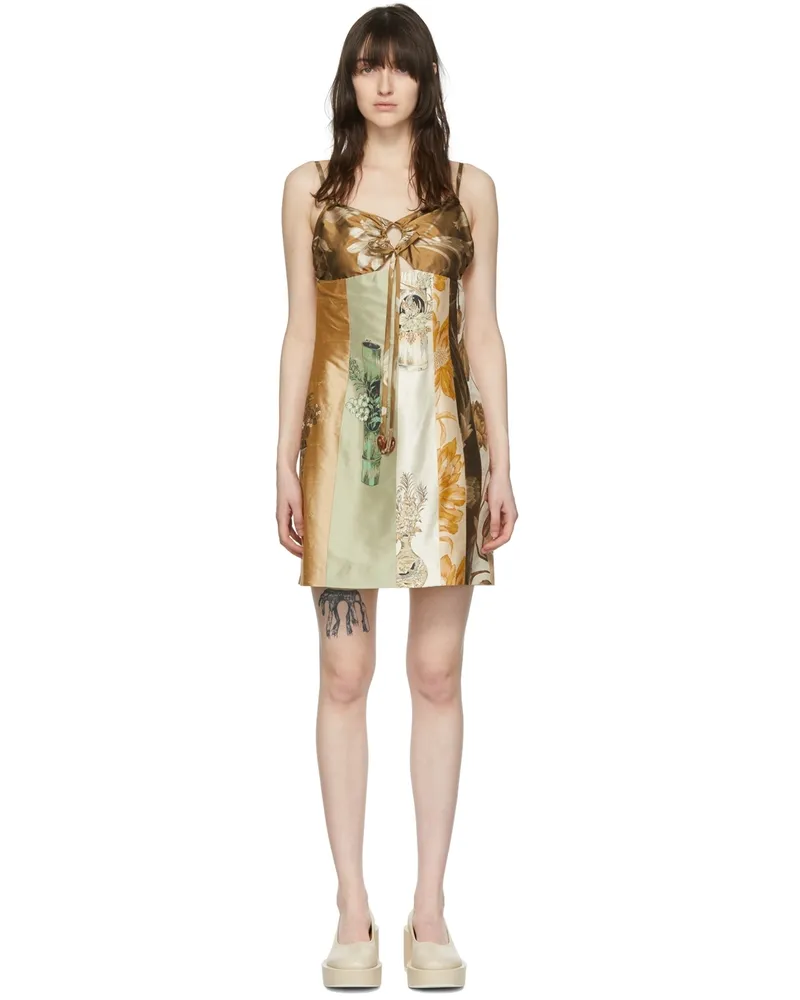 Maiden Name Beige Sonia Mini Dress Floral