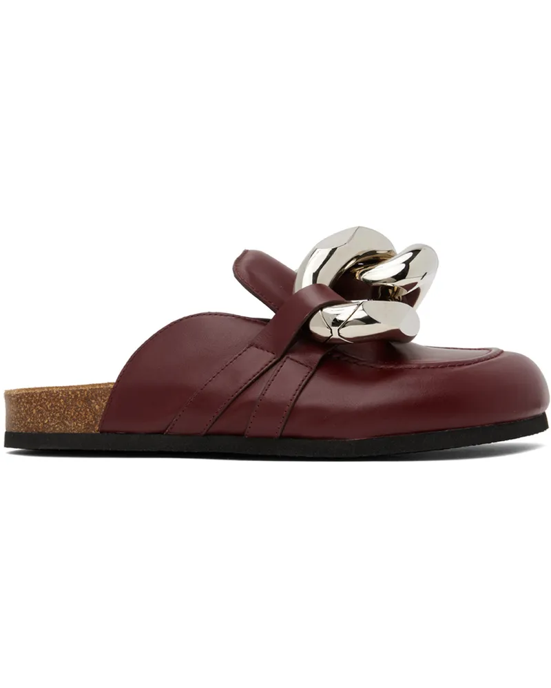 J.W.Anderson Burgundy Chain Loafers 601