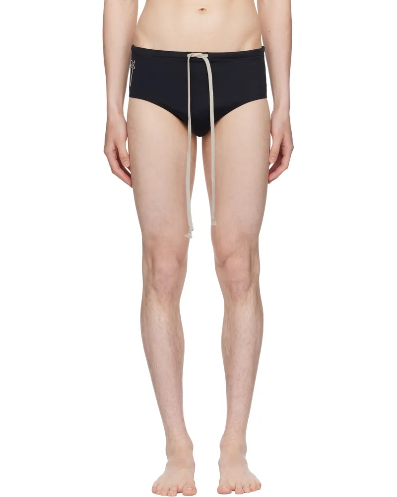 Rick Owens Black Champion Edition Jersey Swim Briefs 09