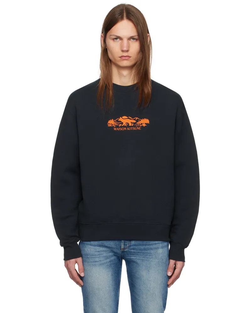 Kitsuné Navy Outdoor Profile Fox Comfort Sweatshirt P480