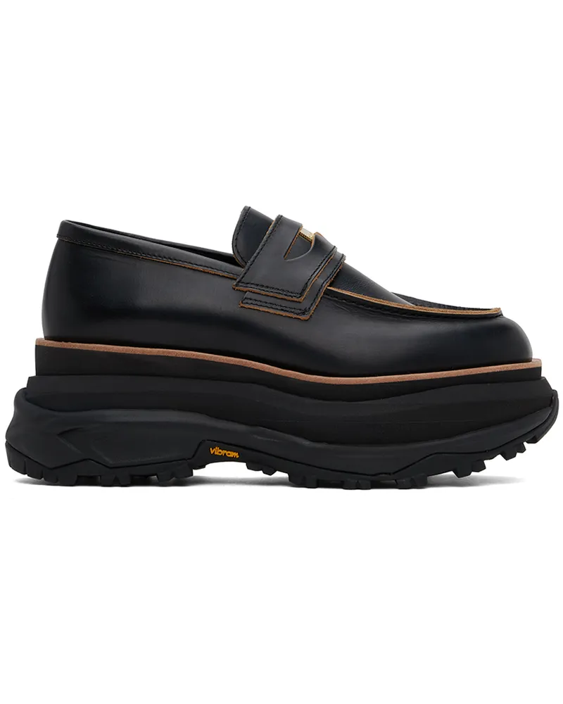 Sacai Black Platform Loafers 001
