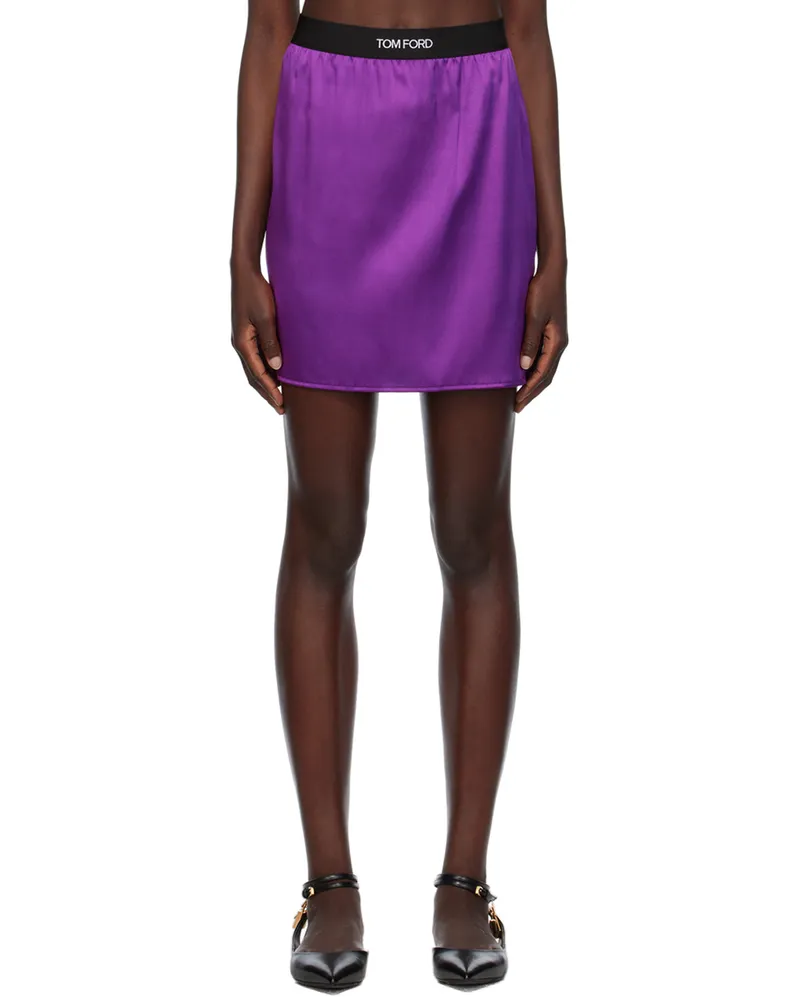Tom Ford SSENSE Exclusive Purple Elasticized Miniskirt Gv542
