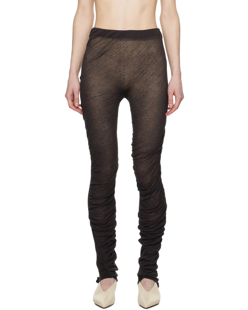 Issey Miyake Brown Ambiguous Leggings 45-