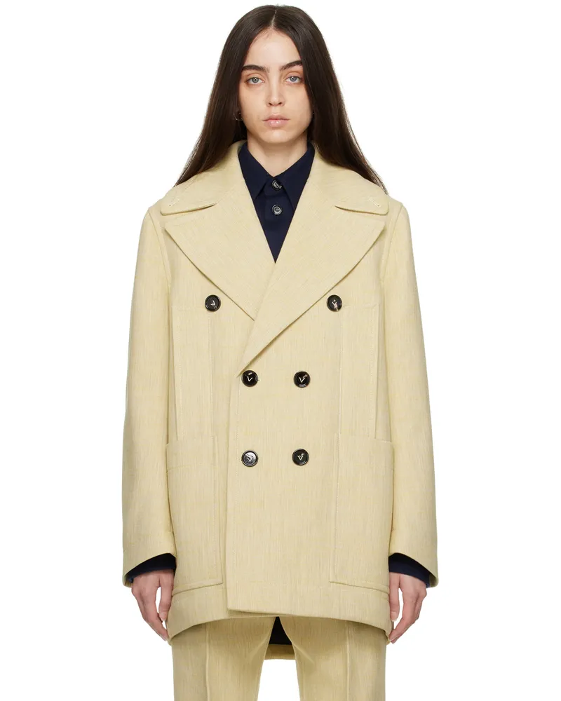 Bottega Veneta Beige Curved Shape Jacket 9505