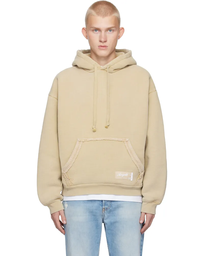Axel Arigato Tan Element Distressed Hoodie Camel