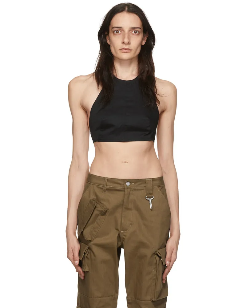 Reese Cooper Black Cotton Tank Top Black
