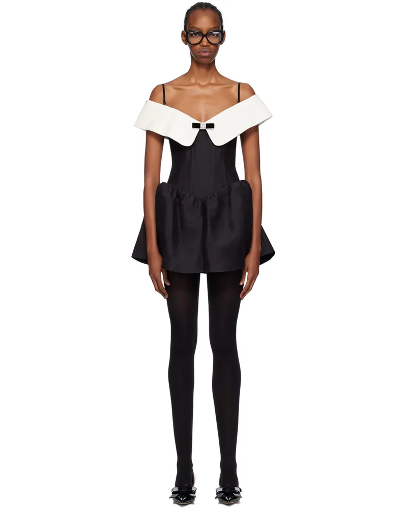SHUSHU/TONG Black Slim Minidress Ba100