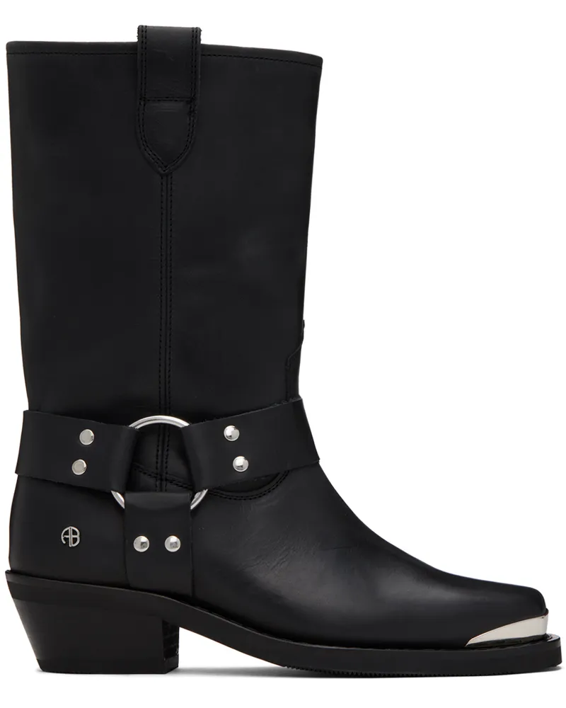 Anine Bing Black Ryder Boots Black