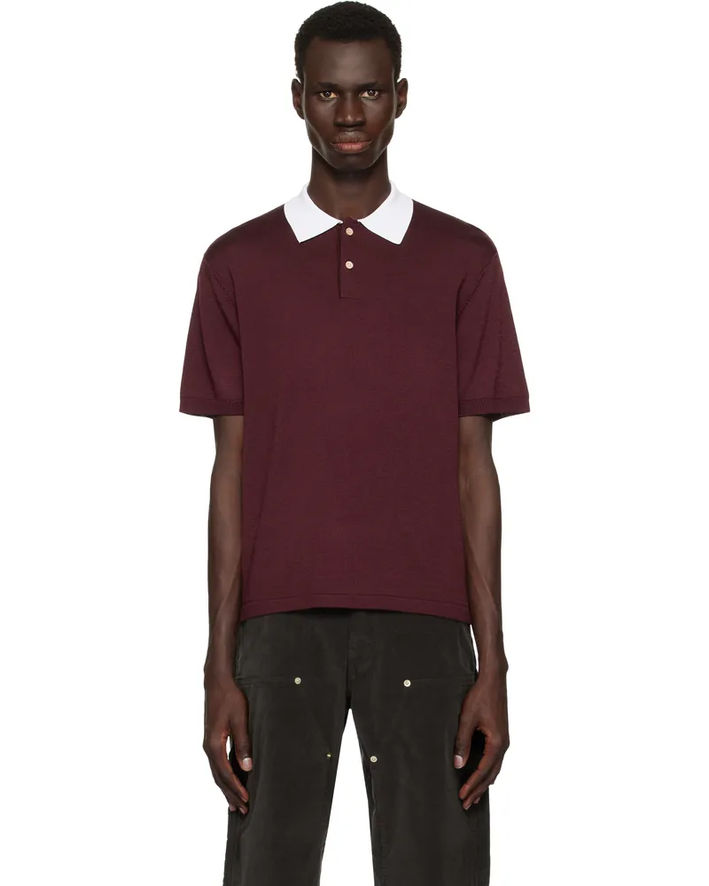 Wales Bonner Burgundy Sun Polo Bordeaux